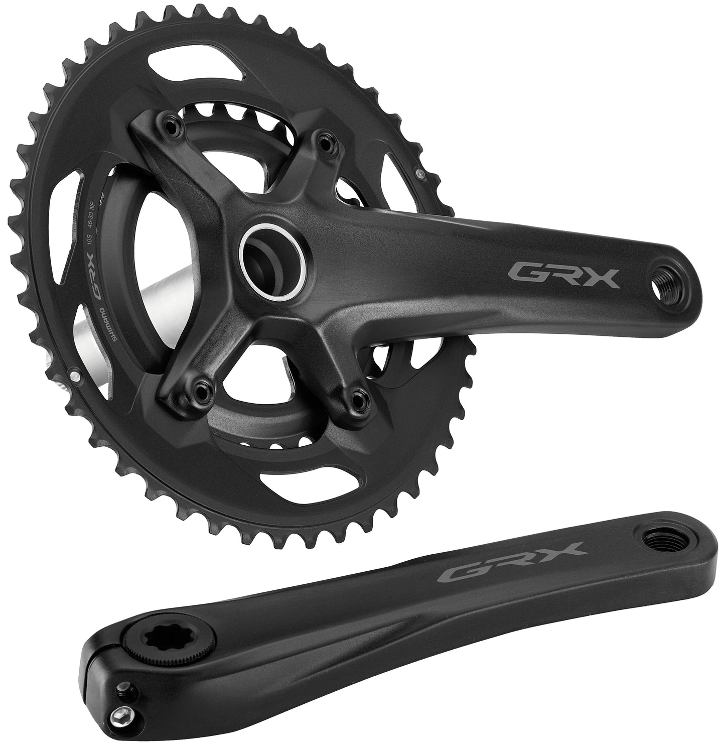 Shimano GRX FC-RX600 Kurbelgarnitur 2x10-fach 46-30Z schwarz