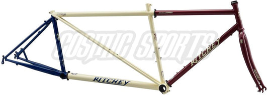 Ritchey Outback TandM Break Away Rahmenkit, 650B/700C, L, merlot/creme/indigo beige, blau, rot RH:  Break Away, Outback, TandM