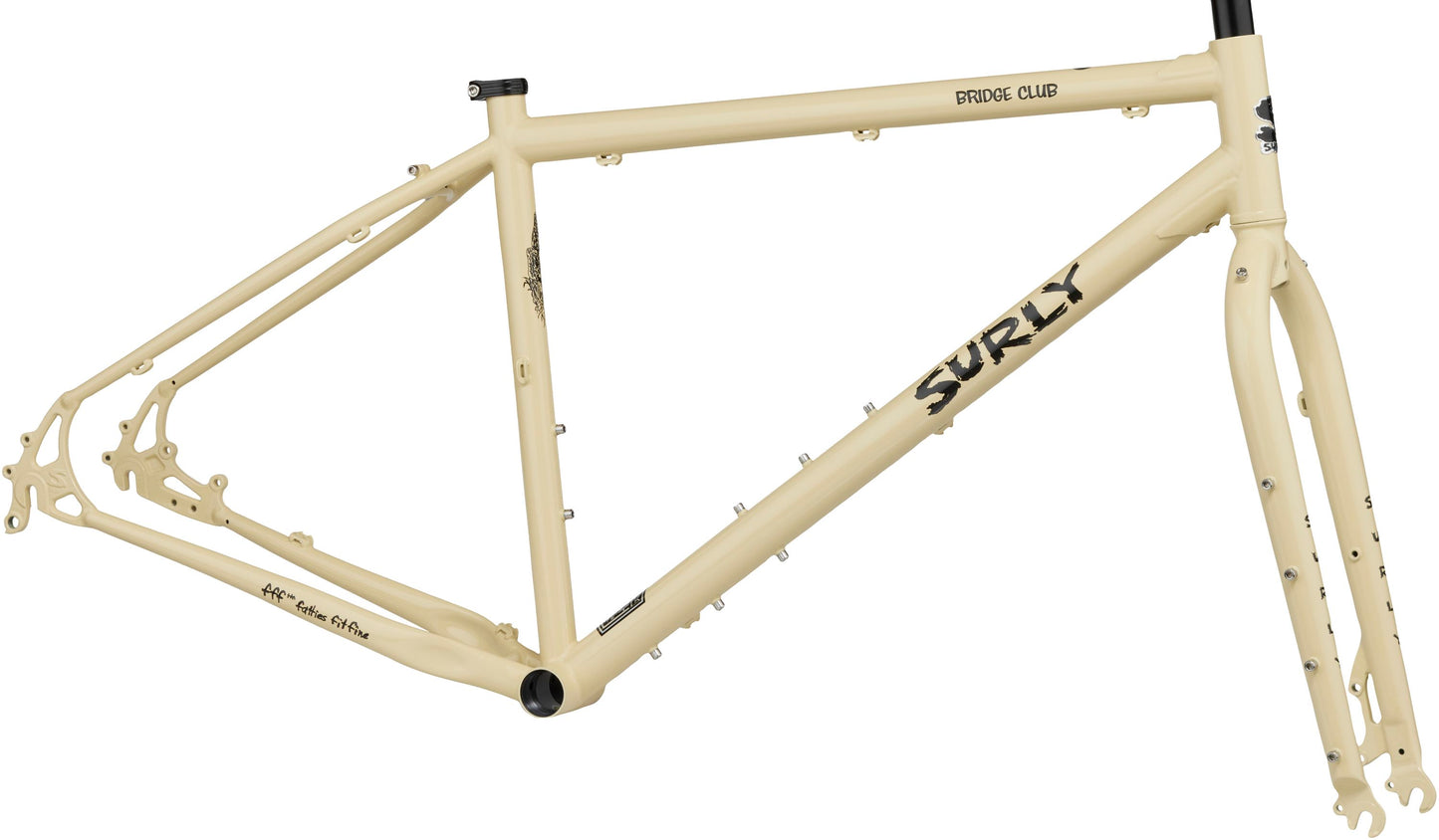 Surly Bridge Club MTB Rahmenkit, 26+/27.5+/700C, XS, whipped butter beige RH: XS Bridge Club