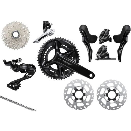 Shimano 105 R7100 2x12-fach Gruppe Disc 160/160mm 170mm OEM Verpackt