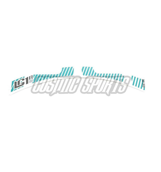 e*thirteen LG1 Race Carbon Laufrad Decal Set, 27.5", petrol turquoise SALE petrol turquoise LG1, Race