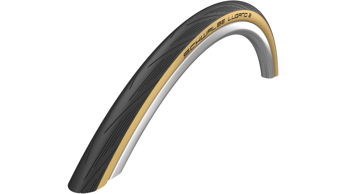 Schwalbe Lugano II Active Line 25-622 (700 x 25C), schwarz / Classic, Draht, 350 g Reifen