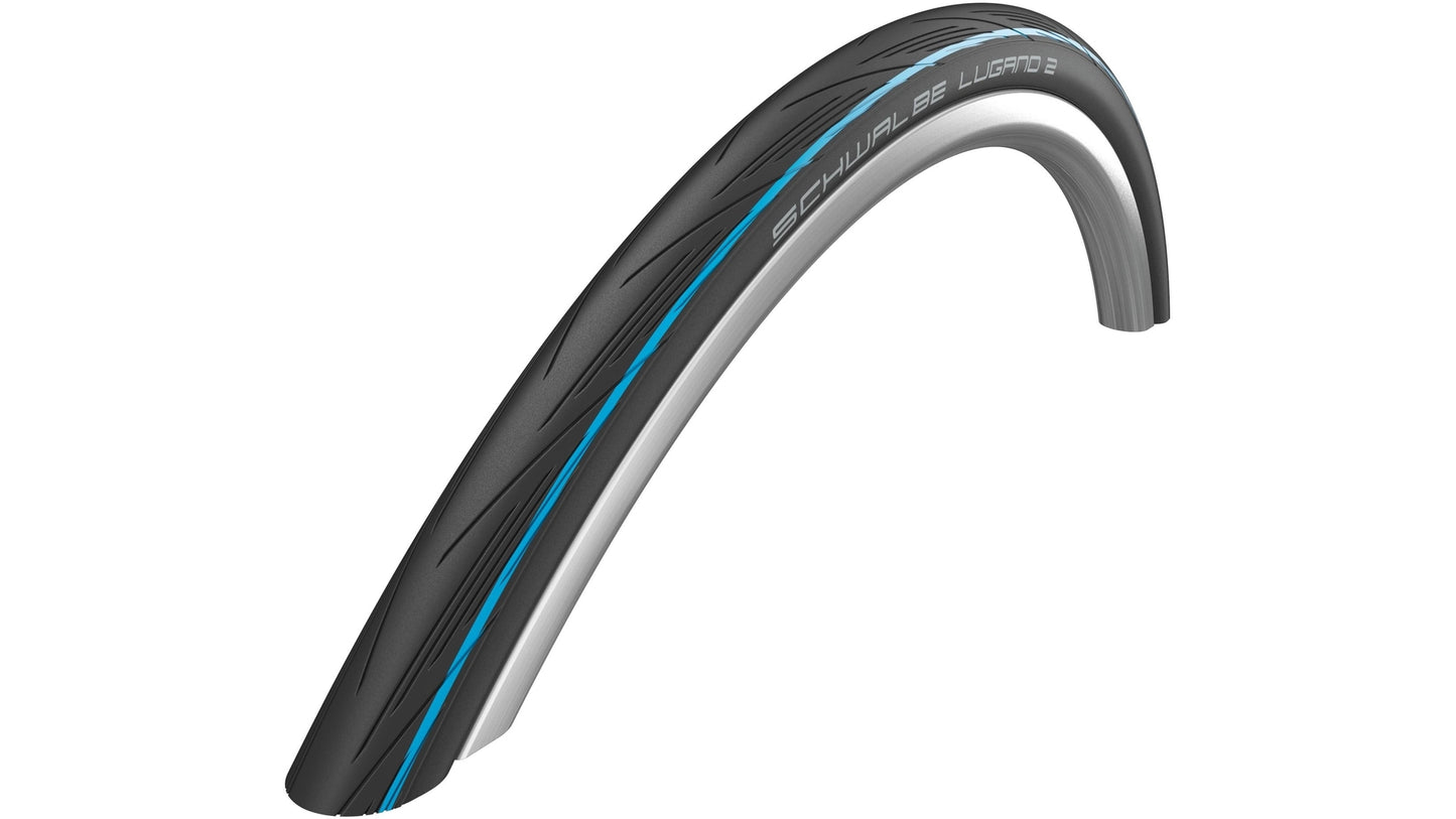 Schwalbe Lugano II Active Line 25-622 (700 x 25C), schwarz / blau, faltbar, 280 g Reifen