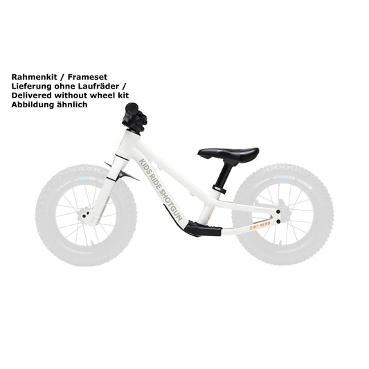Kids Ride Shotgun Dirt Hero Laufrad Rahmenkit, white