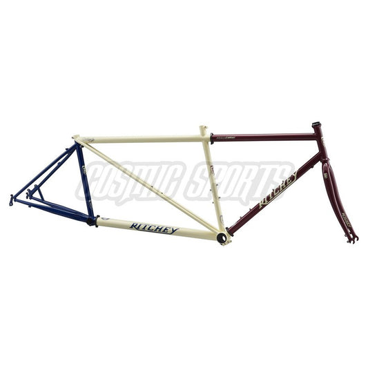Ritchey Outback TandM Break Away Rahmenkit, 650B/700C, merlot/creme/indigo