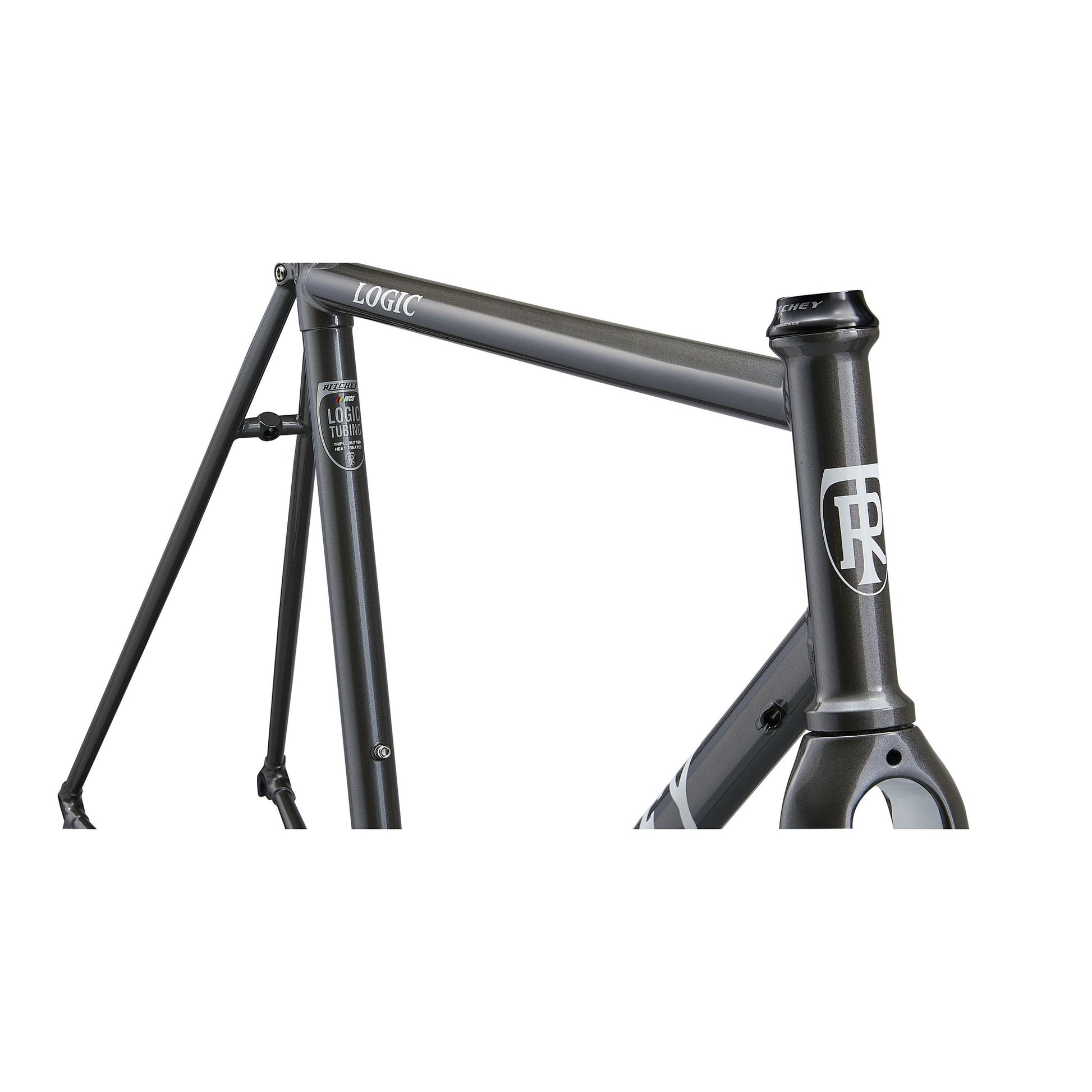 Ritchey Road Logic Rahmenkit, 700C, gun metal grey/white