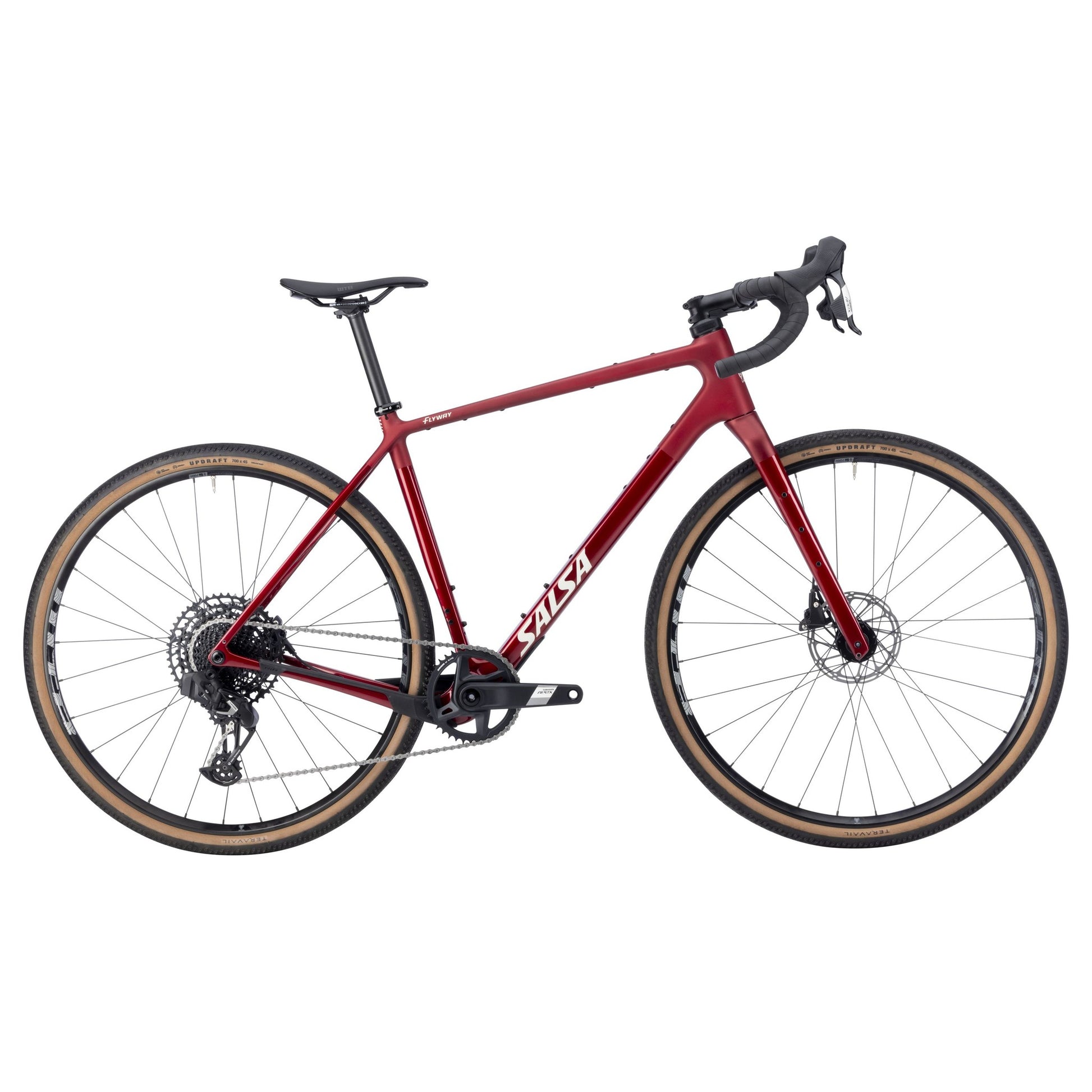 Salsa Flyway Carbon Apex XPLR AXS Komplettrad, 700C, canyon red