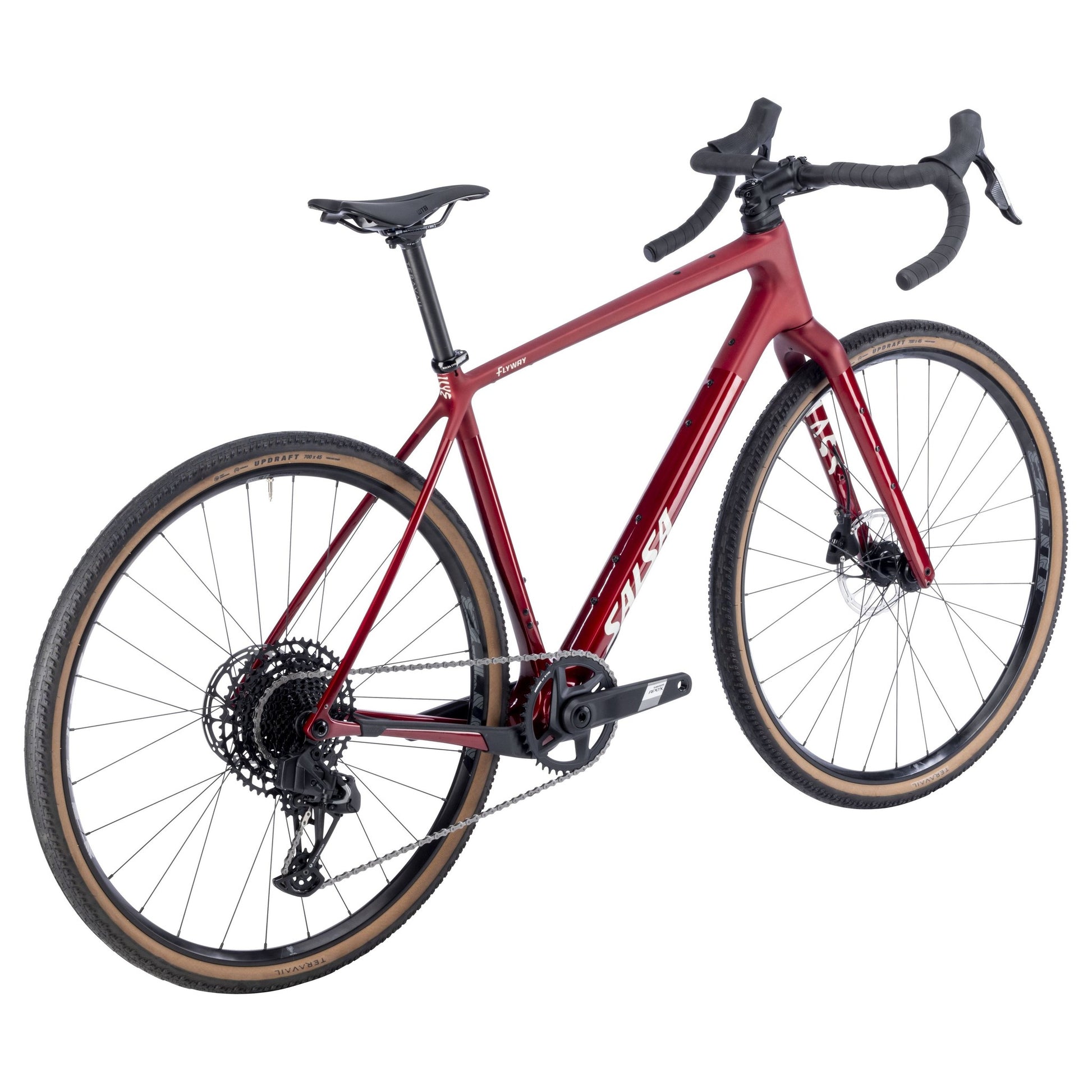Salsa Flyway Carbon Apex XPLR AXS Komplettrad, 700C, canyon red